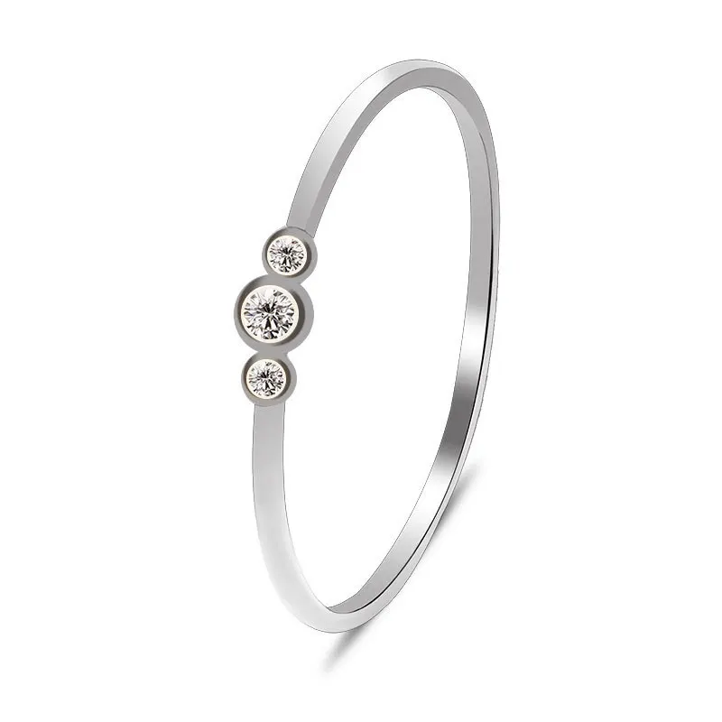 silver Япония и Южная корейский горный хрусталь кольца для женщин серебряные золотые кольца свежие свадебные женские очаровательные кольца на кончик пальца ювелирные изделия из кристаллов - Цвет основного камня: silver