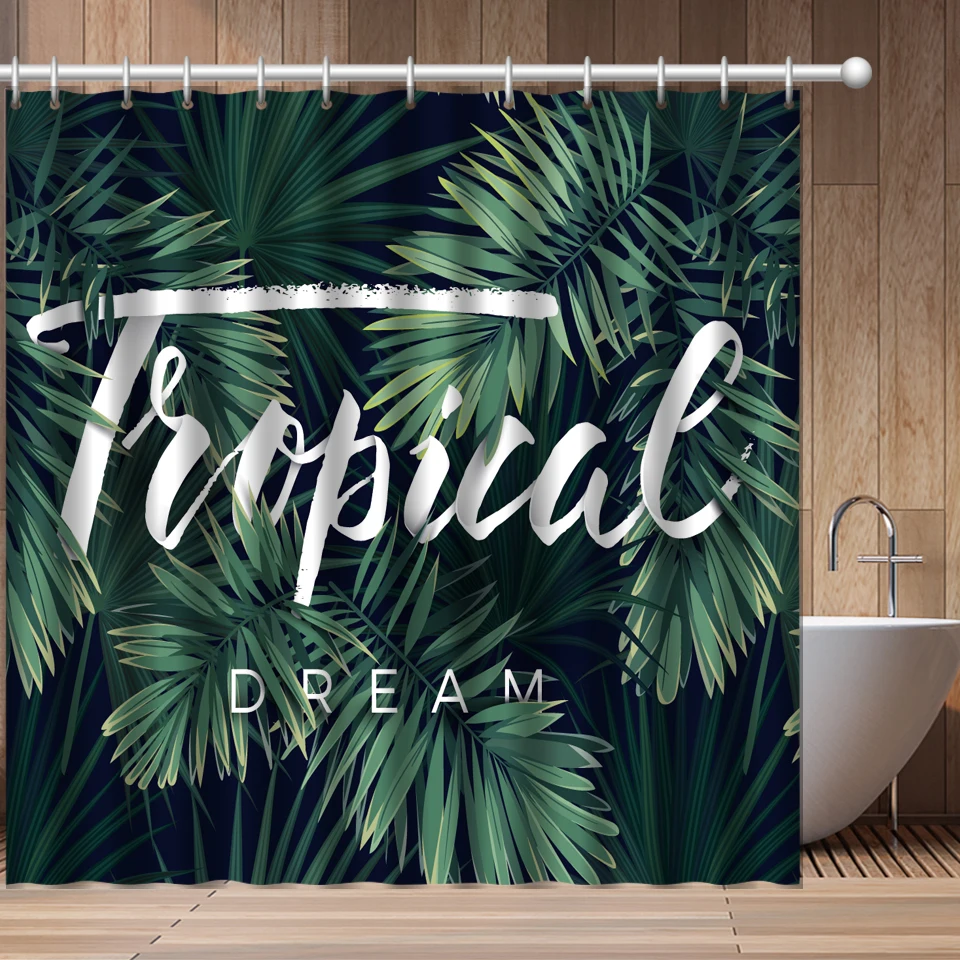 Штора для ванной с 3D принтом Водонепроницаемый моющийся занавес душа из