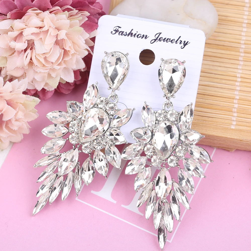 VEYO Elegant Dress Matching Crystal Dangle Earrings for Women Luxurious Fashion Jewelry Free shipping | Украшения и аксессуары