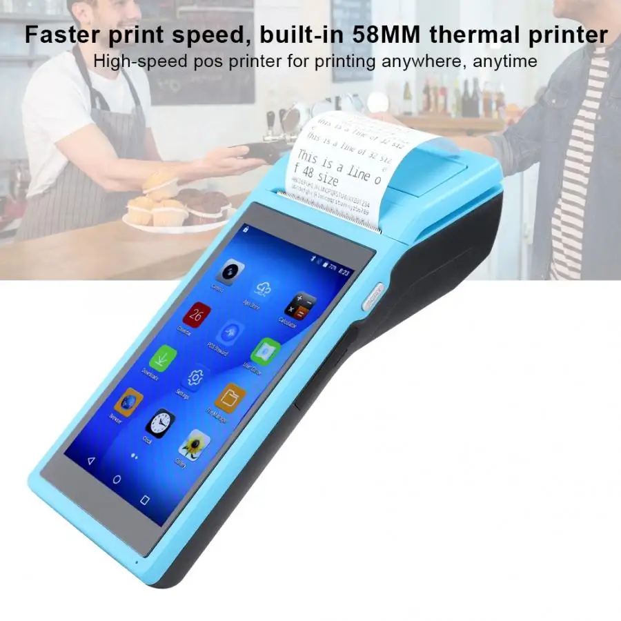 Многофункциональный термопринтер Bluetooth 58 мм со сканером с ЦП Motorola SuperVZ Android 6 0 1 ГБ