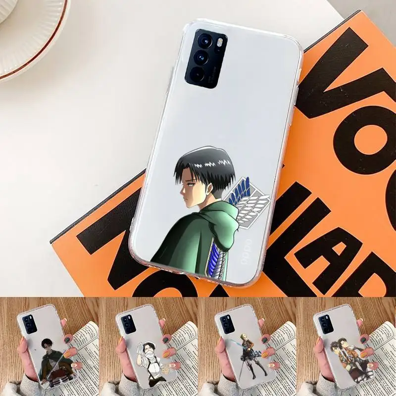 

attack on titan Phone Case Transparent For oppo Realme FIND V X Q 2 3 5 7 11 50 GT Q2 PRO PLUS moible bag