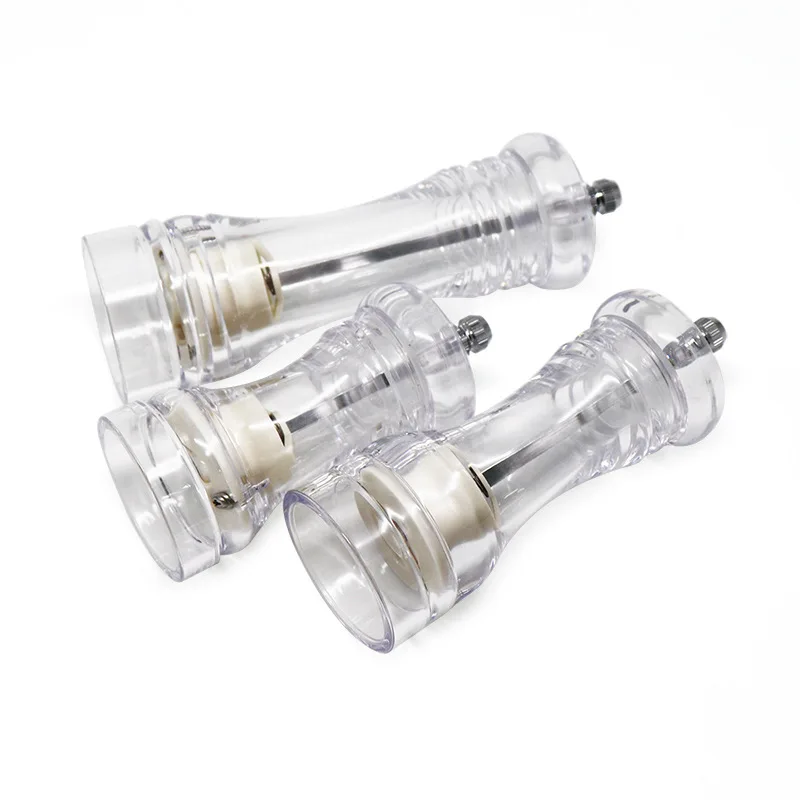 Горячая Распродажа ручная мельница для перца акриловая прозрачная соль перец