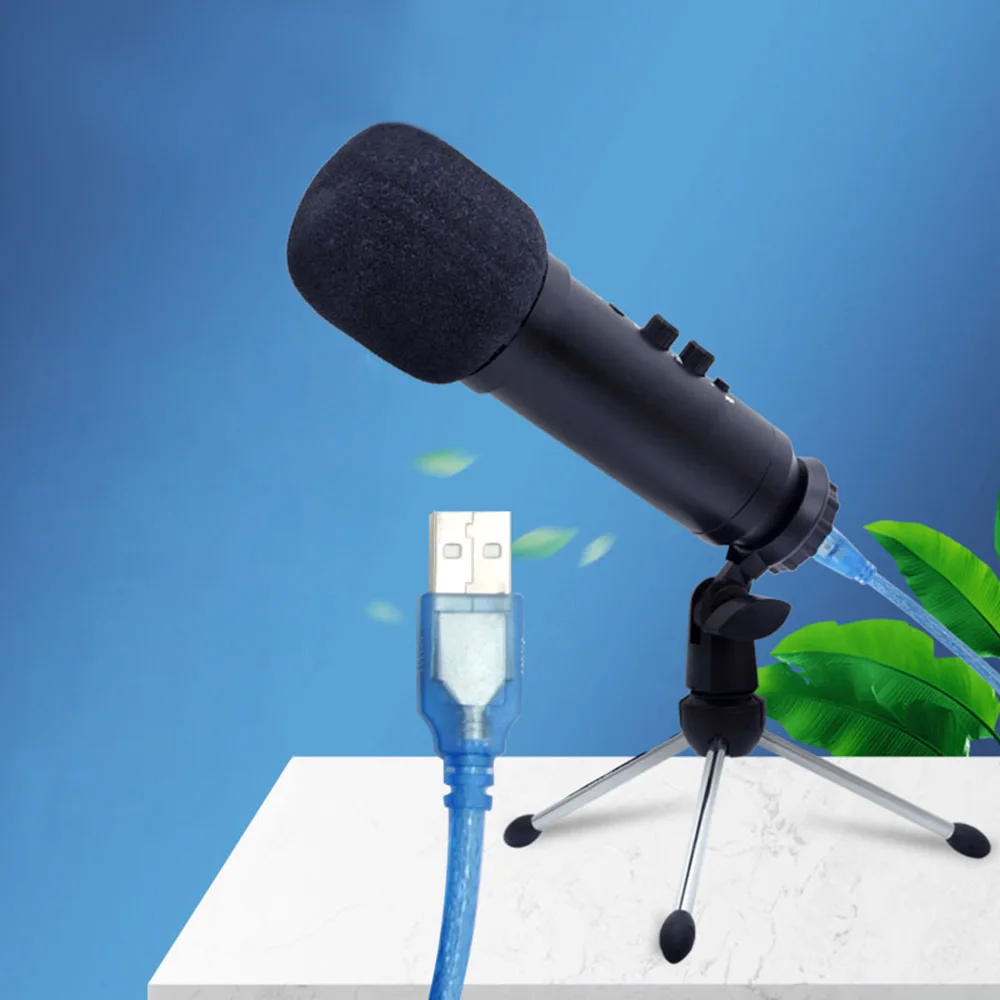 USB конденсаторный микрофон для записи потокового видео студия вещания ПК голоса K