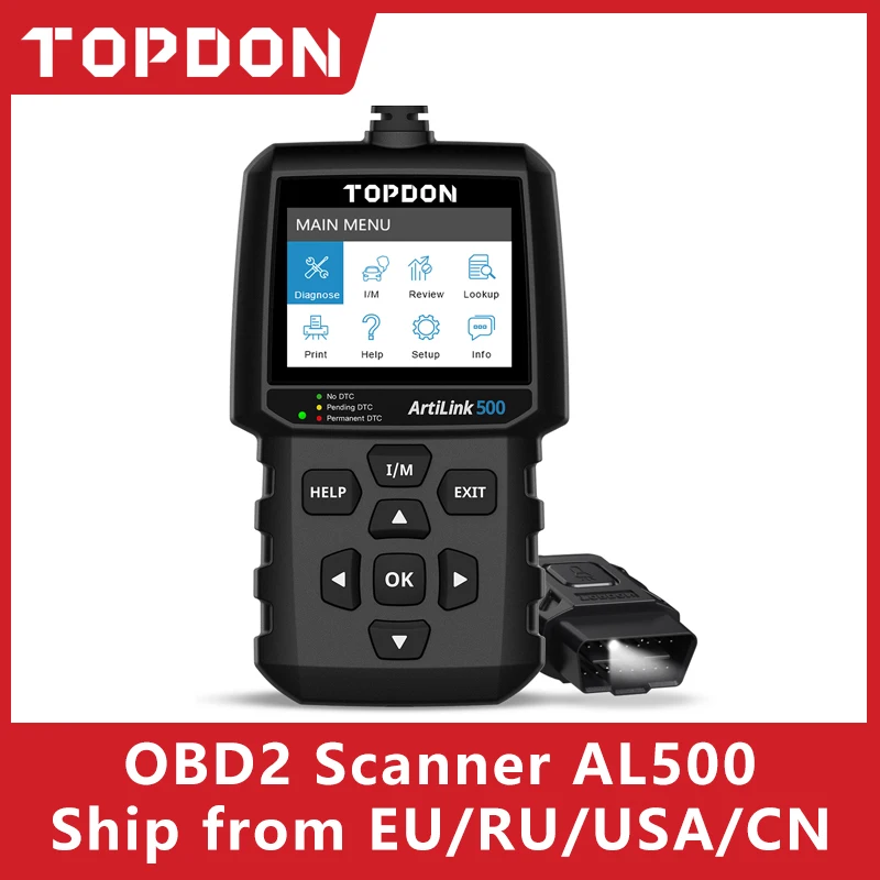 TOPDON ArtiLink 500 OBD2 сканер AL500 авто двигатель EOBD читатель Кода OBDII ODB2 помощи при