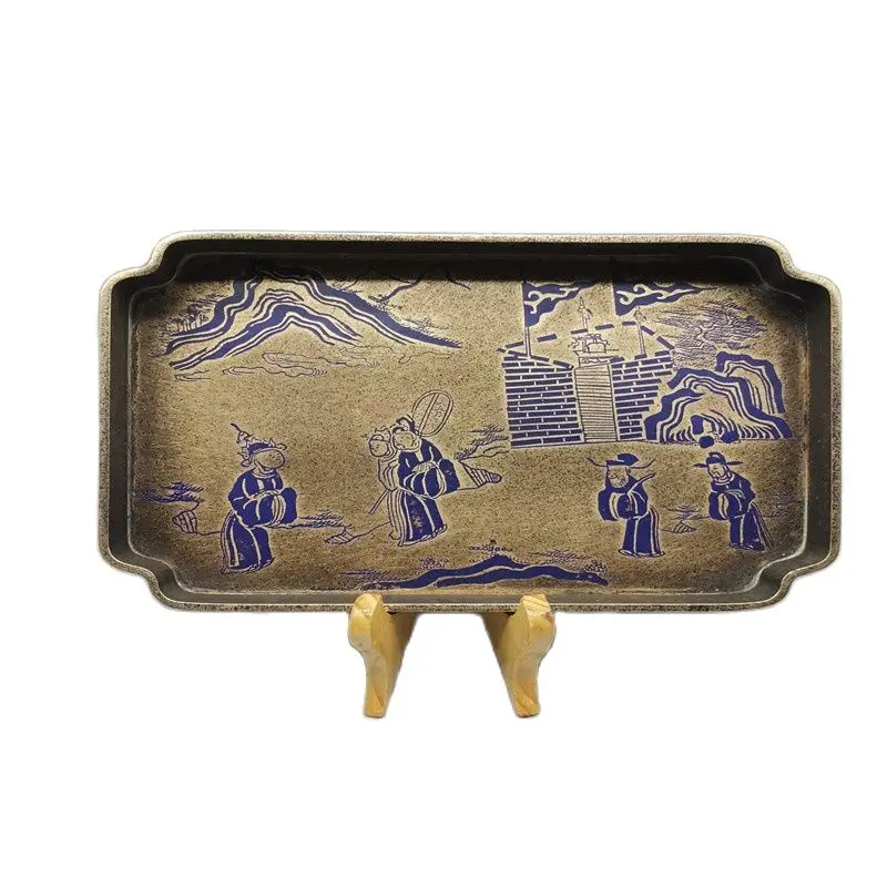 

Chinese Old Bronze Statue Ancient Plate