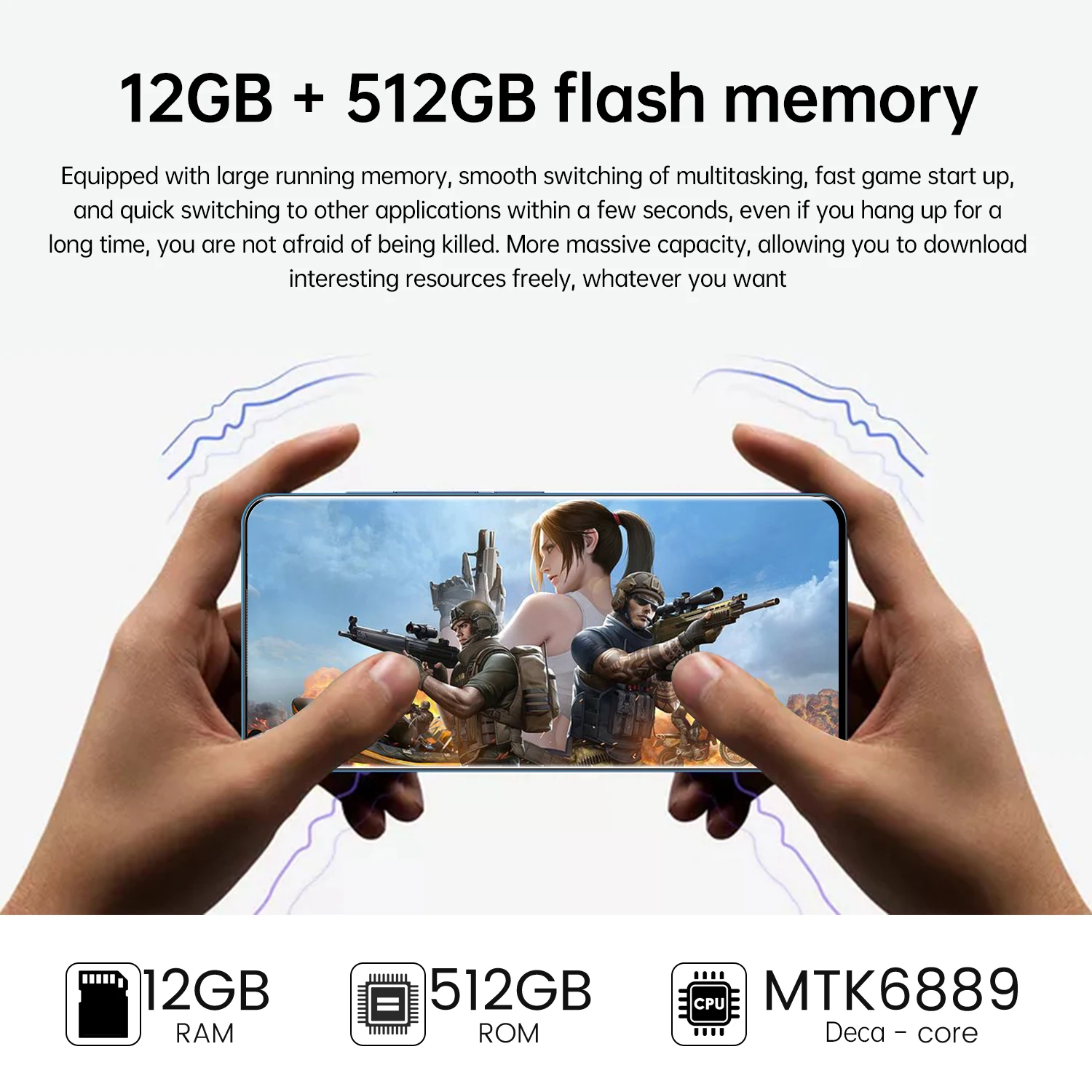 Vivo-tel&eacute;fono inteligente X50 Pro, 5G, 12 + 2021 GB, desbloqueo de huellas dactilares, reconocimiento facial, para Huawei, Xiaomi, Sansung, 512-5