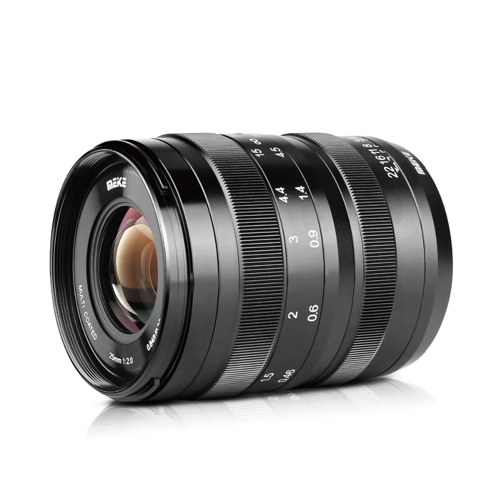 Объектив Meike 25 мм f/2 0 с ручным фокусом и низким искажением для фотоаппаратов Fujifilm
