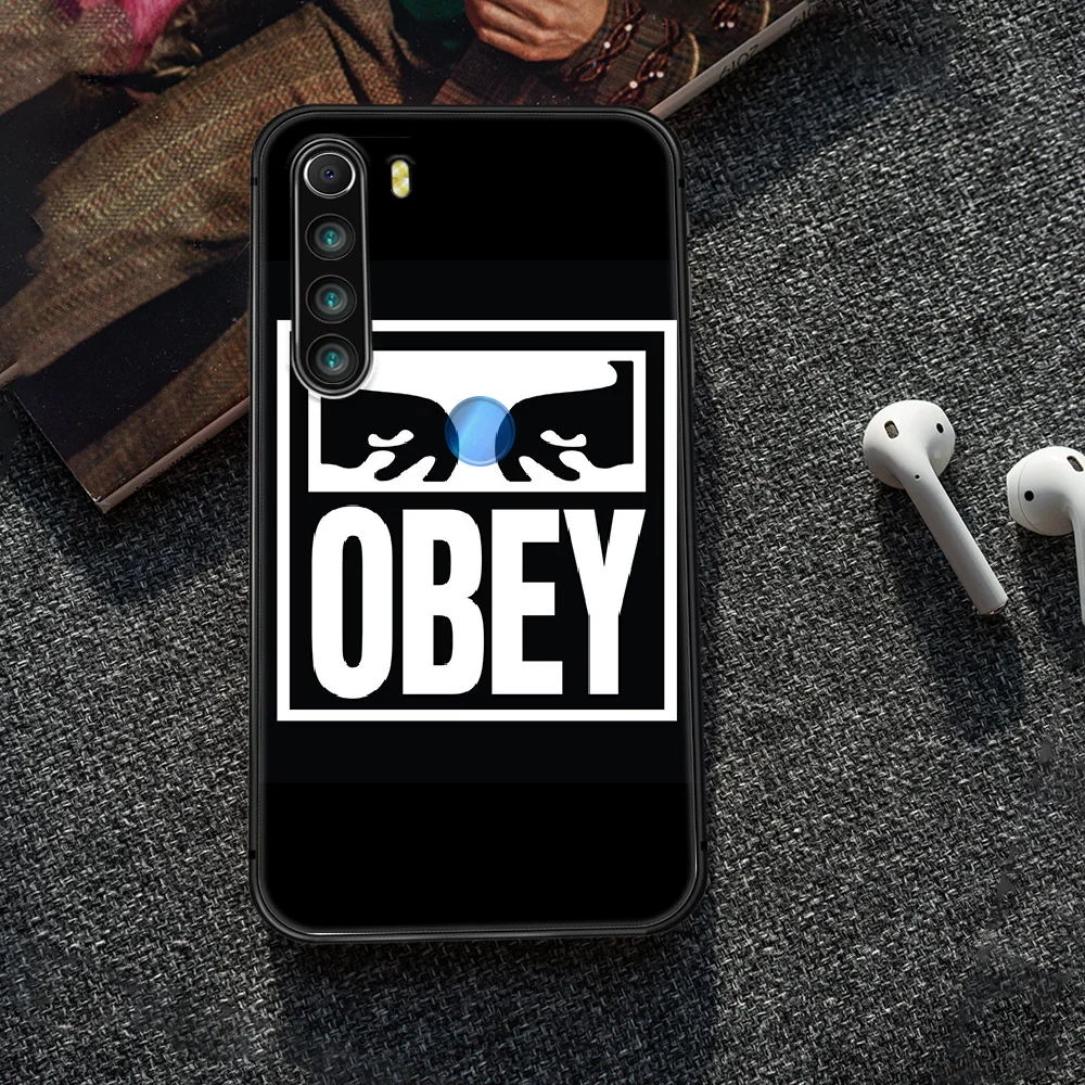

fashion trend Brand obeys Phone Case Cover Hull For XIAOMI Redmi 7 7a 8 8a 9 10X NOTE 6 7 7s 8 8t 9 9s Pro Max black Hoesjes