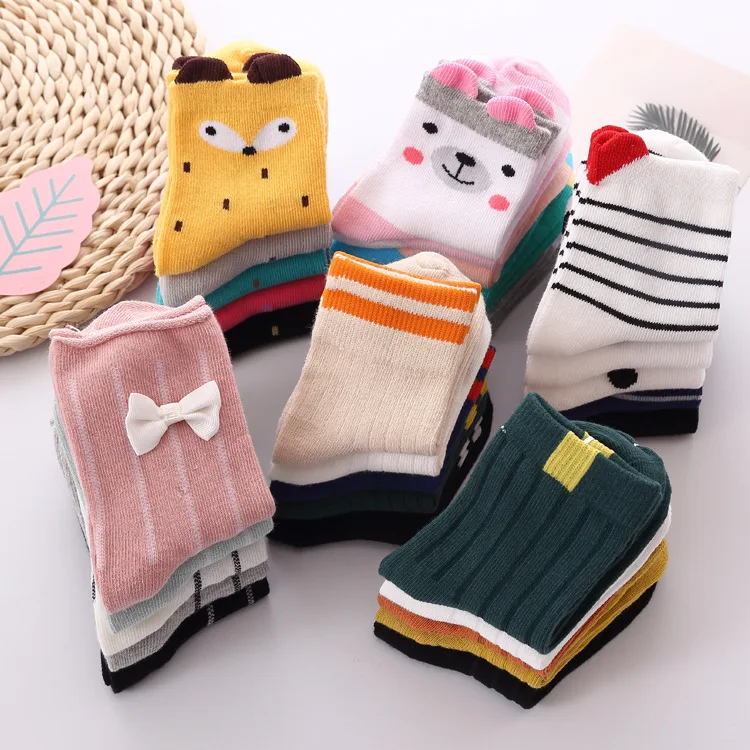 2 пары милых детских носков новые хлопковые носки для девочки с мультяшными