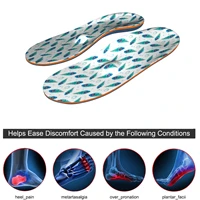 blue feather foot pain eva arch support insoles for women and men shock absorbant shoe inserts orthotic inserts flat feet foot