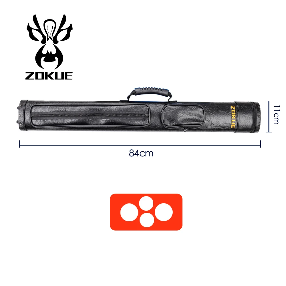 Высококачественный чехол ZOKUE для бильярдного кия 6 отверстий полиуретановый 1/2