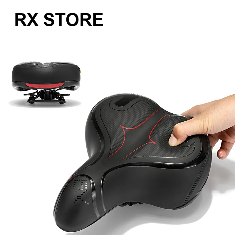 Новое широкое большое сиденье для велосипеда водонепроницаемое кожаное удобное