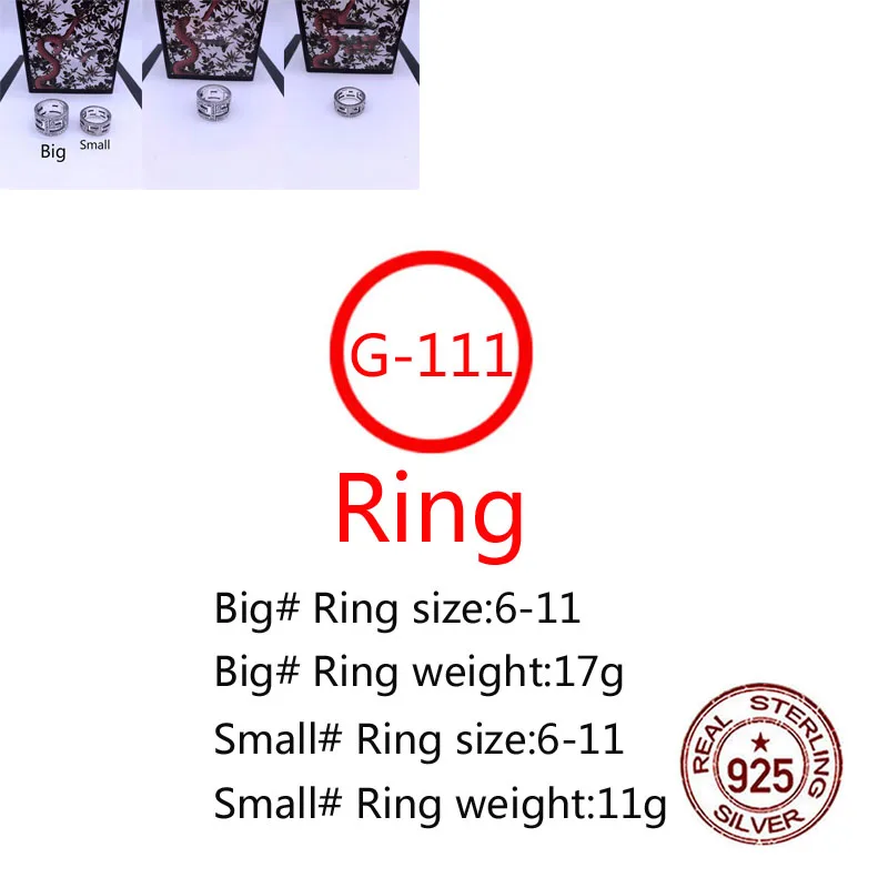 

G111 S925 sterling silver new brand 1:1 trend couple ring skull head personalized fashion simple gift for couples hot sale