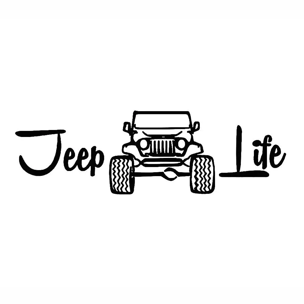 

Waterproof and SunscreenCreativity Jeep Life Car Truck Vehicle Body Bumper Window Decal Sticker Motorcycle PVC20cm*6cm
