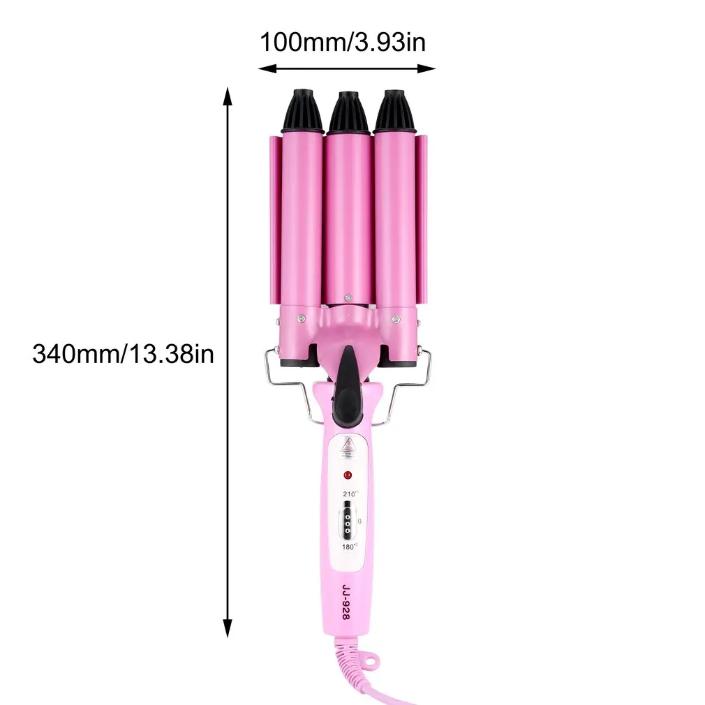 Щипцы для завивки волос с тремя цилиндрическими керамическими завитками