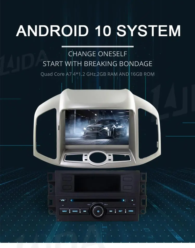 LJDA Android 10 автомобильный dvd-плеер для Chevrolet Captiva 2006- мультимедиа автоаудио радио gps навигация 2G Ram четырехъядерный wifi