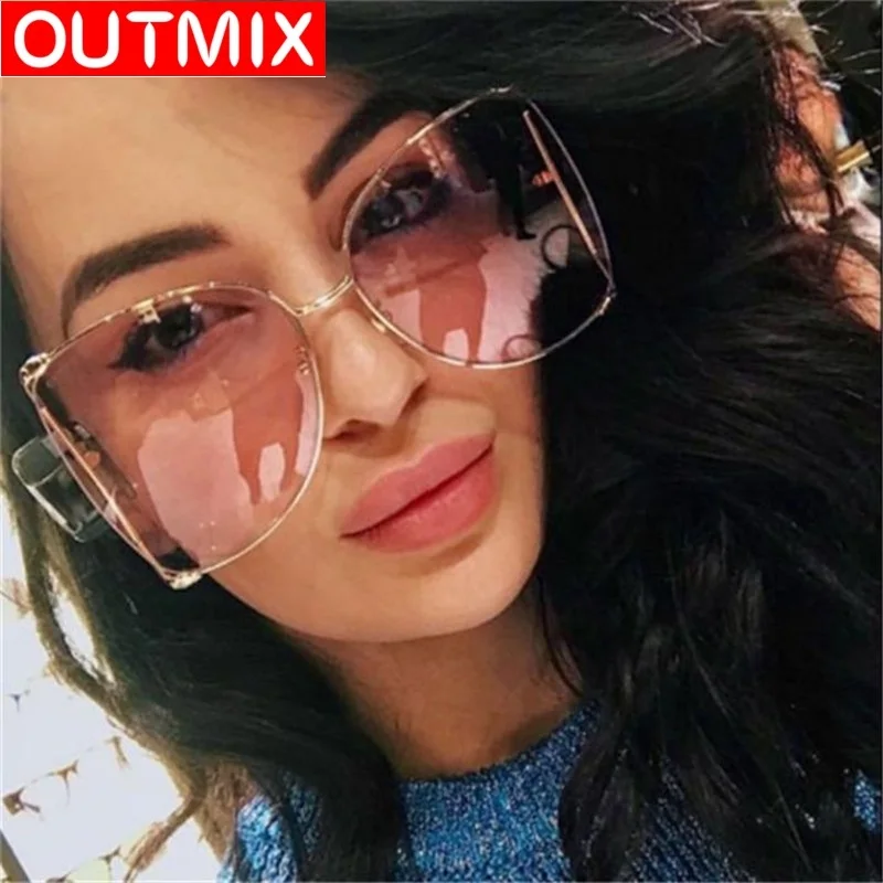 Женские солнцезащитные очки больших размеров с d образными прозрачными линзами