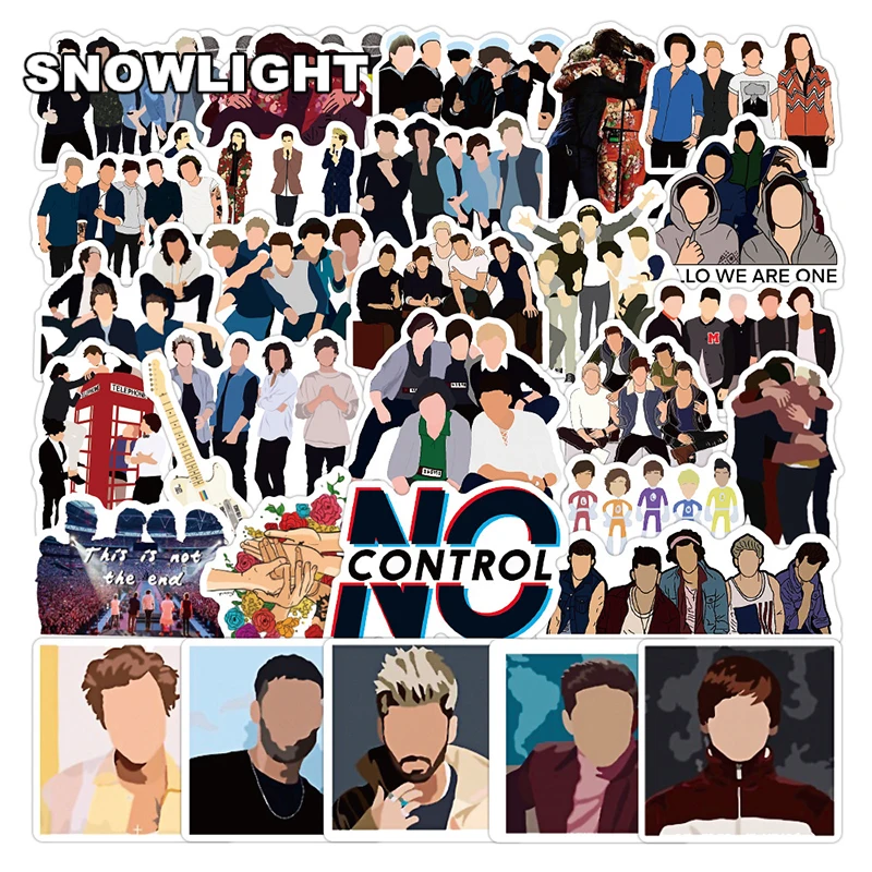 

Наклейки водостойкие для холодильника, мотоцикла, скейтборда, 10/50 шт./компл., британские певцы One Direction, граффити, чемоданы игрушки