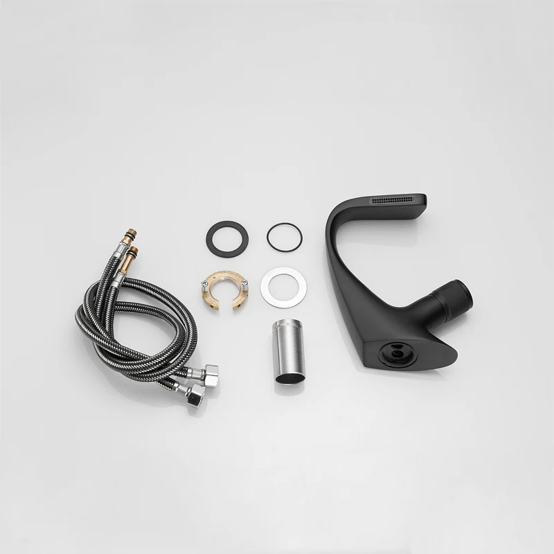 Смеситель для раковины B3372 матовый черный смеситель ванной комнаты с креплением