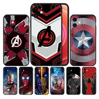 iron man marvel avengers phone case for apple iphone 13 pro max 12 mini 11 7 8 plus 6 6s x xs xr 5 5s se2 funda cover coque bag