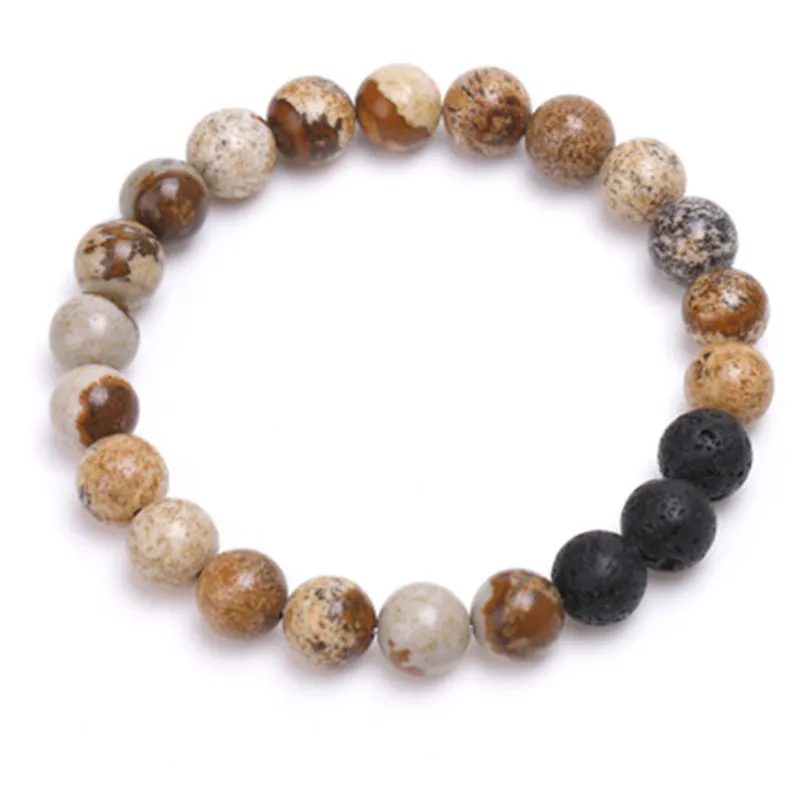 

Lose Weight Chakra Bracelet Black Lava Healing Balance Beads Reiki Buddha Prayer Natural Stone Bracelet For Women