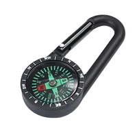 outdoor mini compass thermometer snap hook 3 in 1 multifunctional hiking metal carabiner camping hiking survival tool