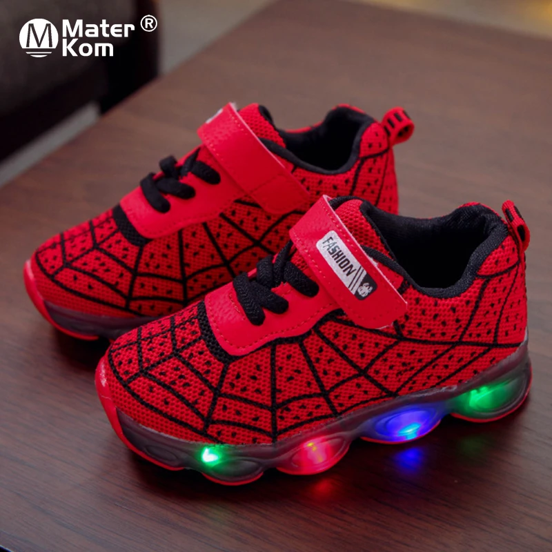 

Size 21-35 Baby LED Shoes With Lights Mesh Toddler Shoes For Kids Boys Luminous Baby Girls Shoes Glowing Sneakers For Children
