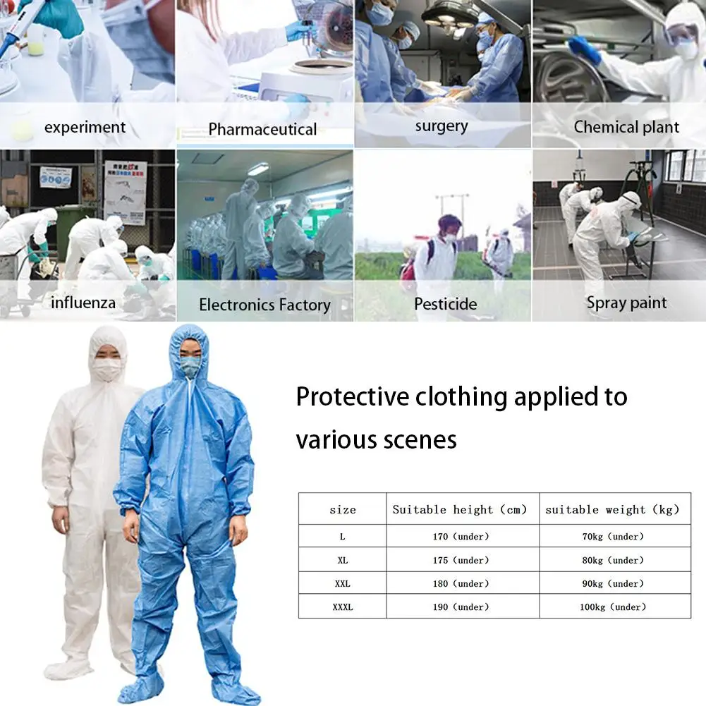 

Disposable Anti-epidemic Antibacterial Coverall Suit Protective Clothing Factory Hospital Safety Anti Bee Clothing WHOLESALE