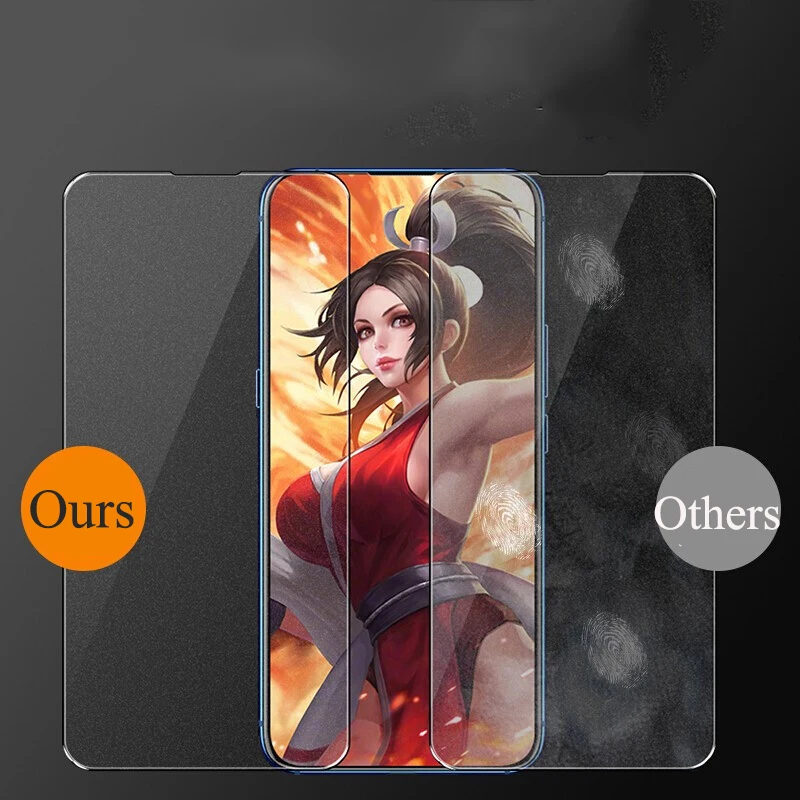 Матовое закаленное стекло с полным покрытием и защитой от отпечатков пальцев для