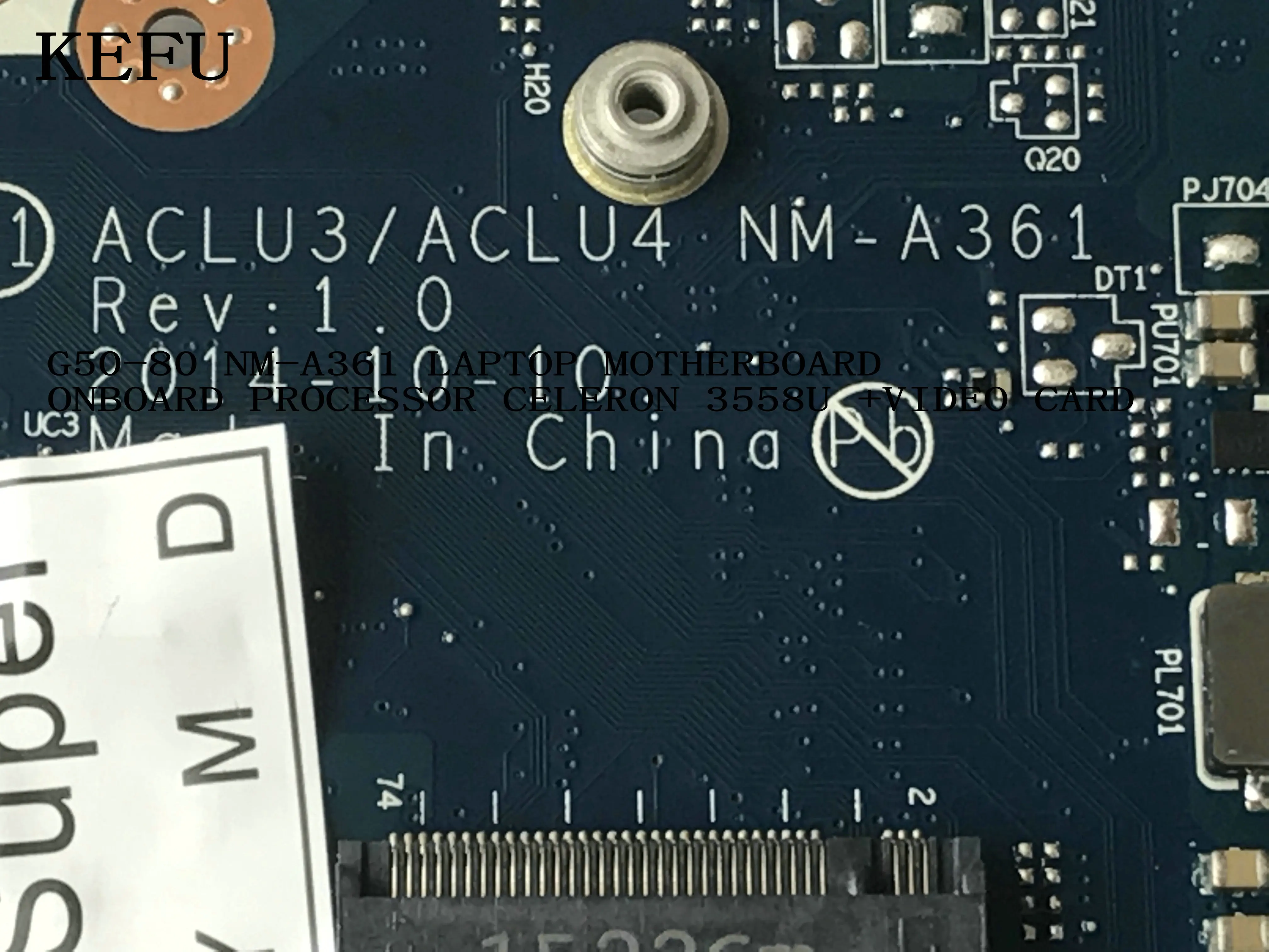 KEFU в наличии ACLU3/ACLU4 оригинальная материнская плата для ноутбука LENOVO встроенный