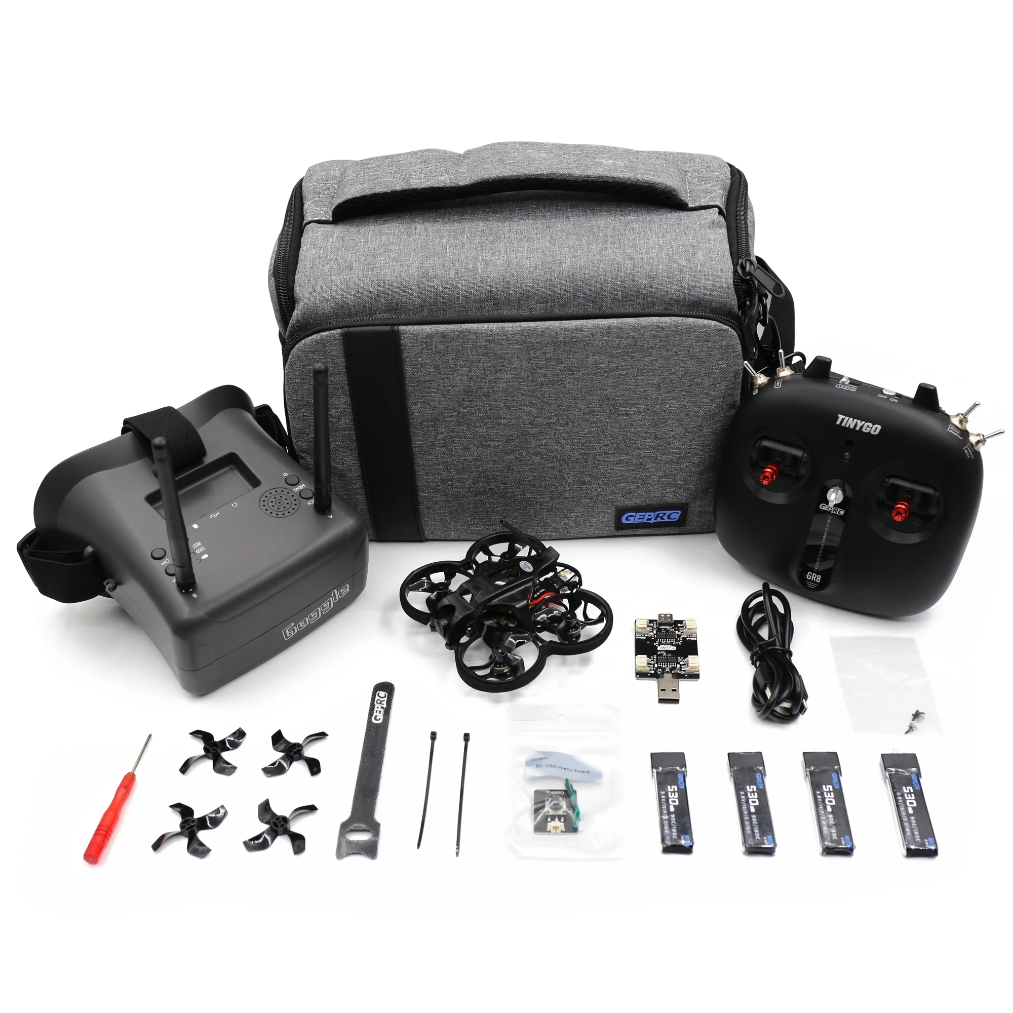 GEPRC-Dron TinyGO 4K FPV Whoop RTF con Caddx Loris 4K 60fps profesional RC FPV Quadcopter Combo muy adecuado para principiantes-0