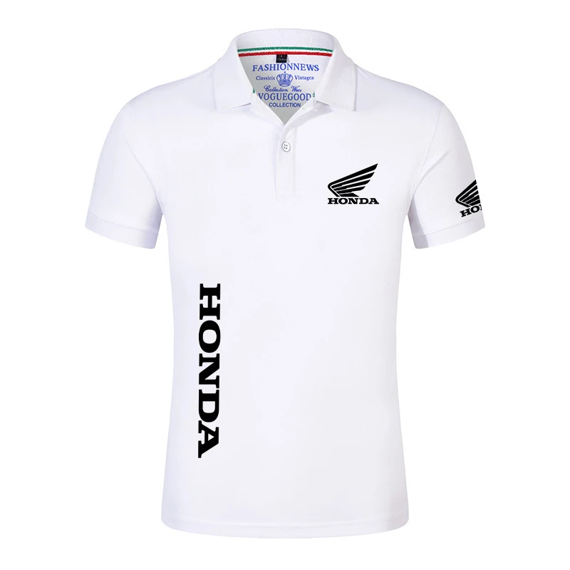 

New Men's Honda Motorcycle Logo Polo Shirt Comfortable Summer Short Sleeve T-shirt Classic Tee Men's Cotton Casual Sports Top