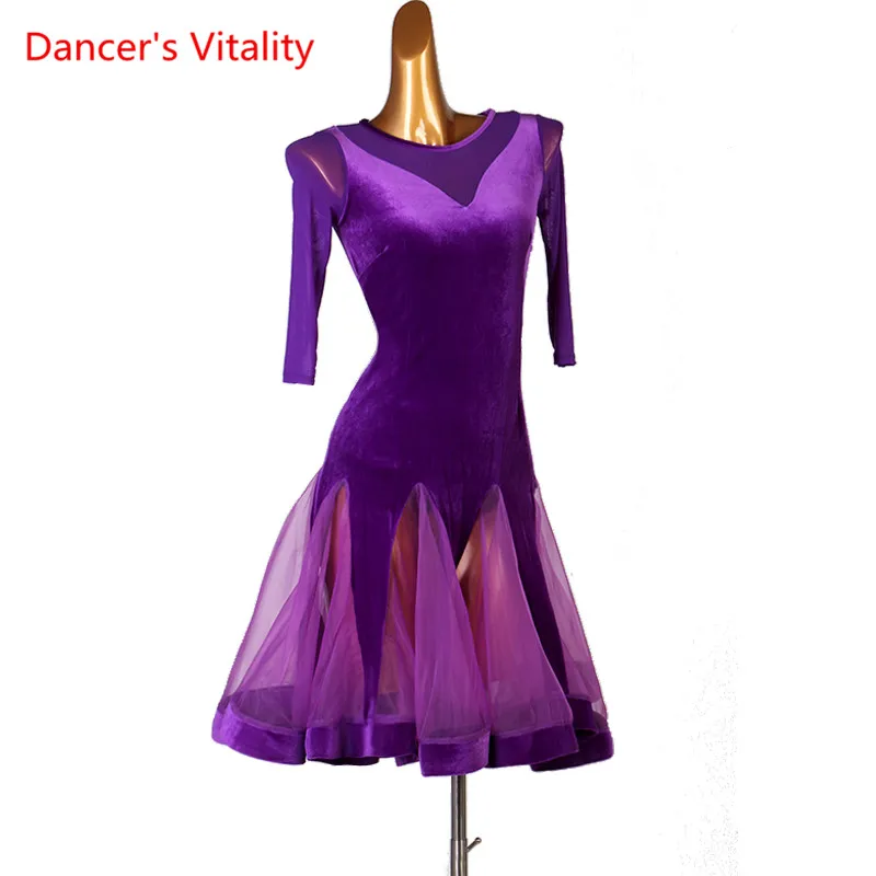 Женское латинское платье костюмы для латинских танцев женщин сальса латина