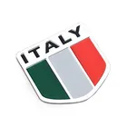 Алюминиевый сплав щит Стайлинг итальянский Национальный флаг эмблема наклейки двери автомобиля декор Италия наклейки с флагами 5x5 см