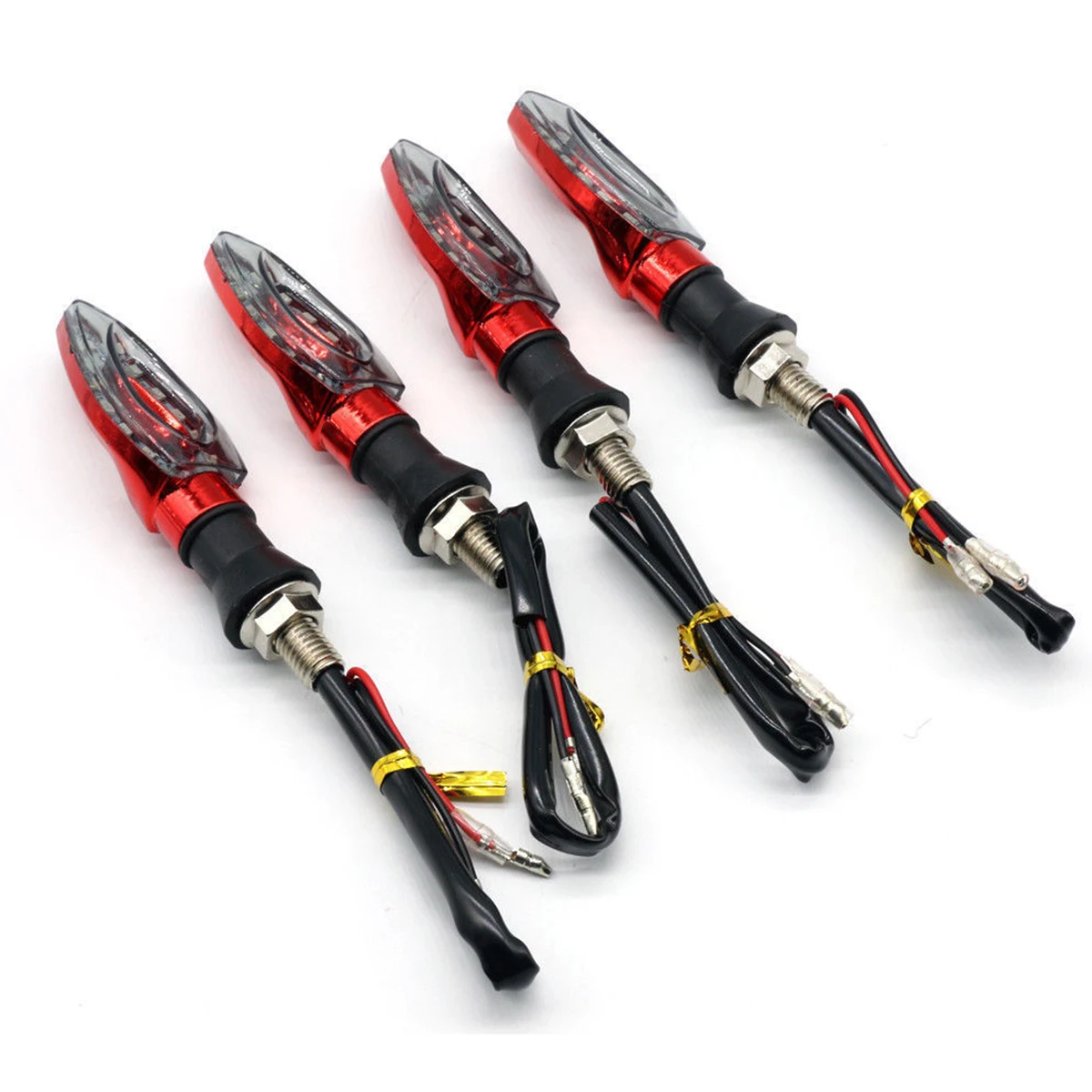 Универсальный 12В 4 шт. Янтарный светодиодный индикатор поворота мотоцикла