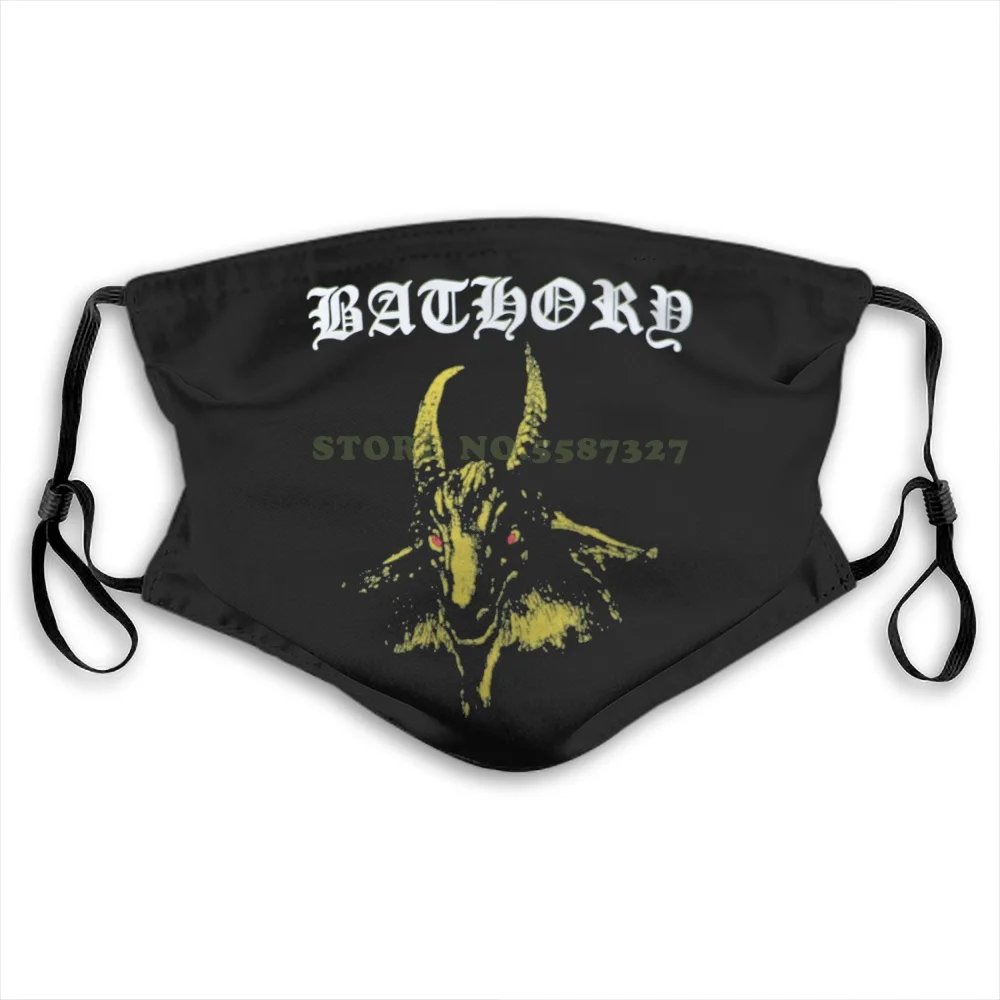 

Оригинальные черные металлические новые детские и мужские маски для лица с изображением желтой козы Bathory