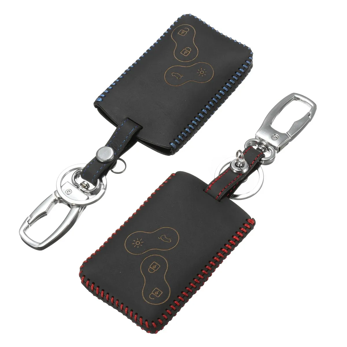 Горячая продажа 4 кнопки автомобиля из искусственной кожи чехол для ключей Renault