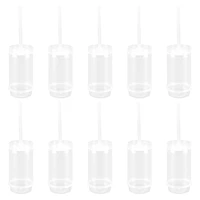 40pcs round shaped clear push up cake pop shooter plastic cake push pops containers with lids for ice cream cake dessert