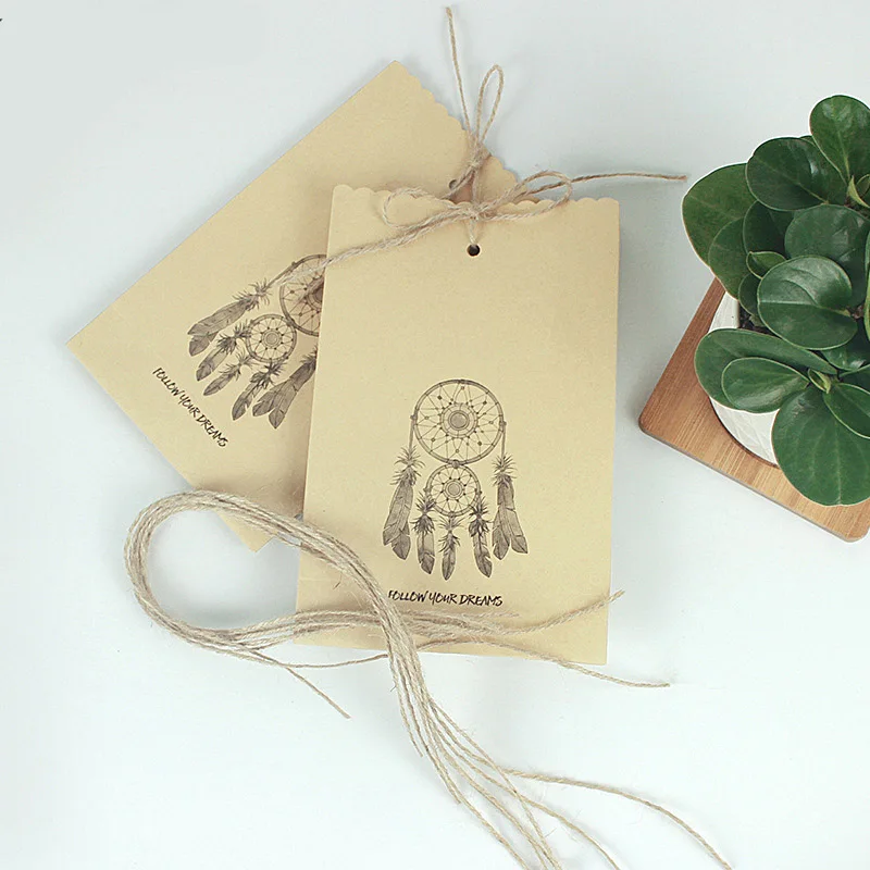 5 шт крафт бумажные пакеты подарочные Monternet Ловец снов бумажный подарочный пакет