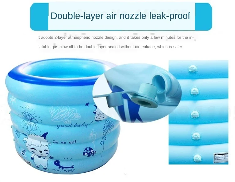 Простая надувная ванна для взрослых домашняя бочка ванны детская складная