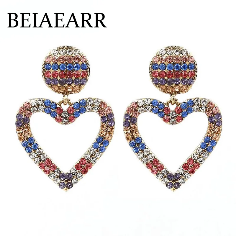 Серьги модные сетчатые красные трендовые длинные в форме сердца серьги сетка со