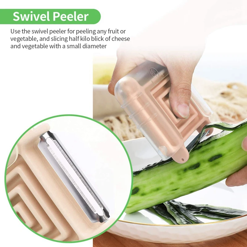 3 in 1 Vegetable Peeler for Potato Tomato Carrot Zucchini Peelers with Swivel Serrated Plastic | Бытовая техника