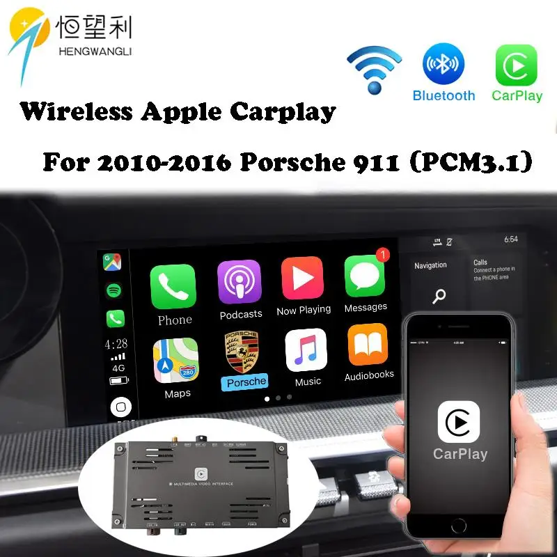 Оптовая продажа OEM беспроводной Apple CarPlay для Porsche PCM 3 1 Android Авто Cayenne Macan Cayman 718 991 911