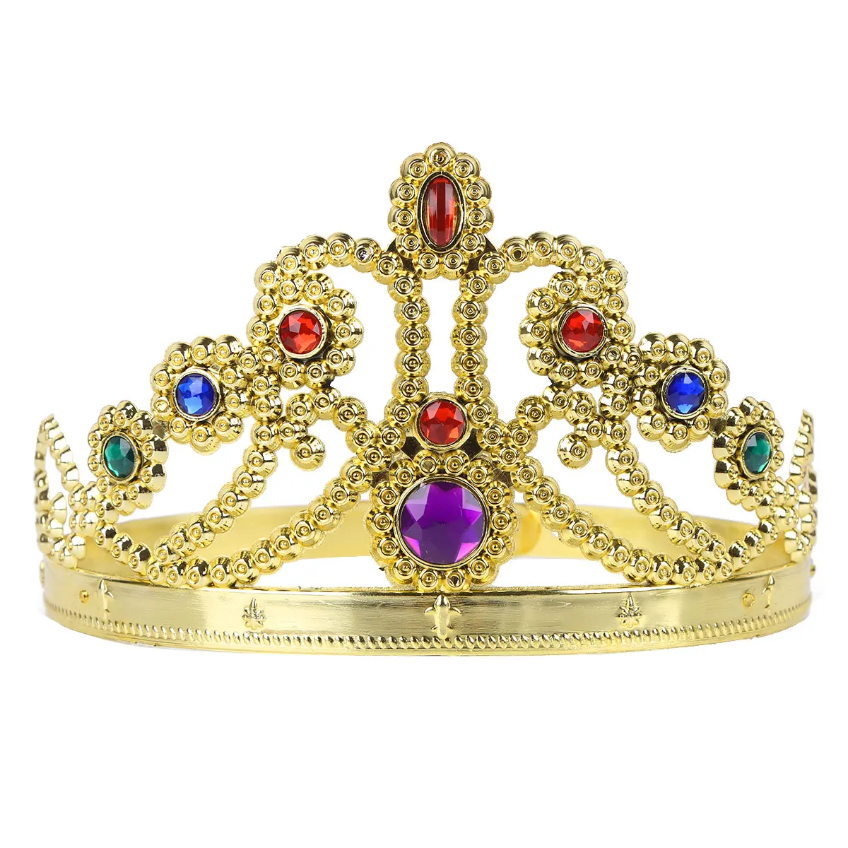 4 шт. Королевский Король Королева короны регулируемые пластиковые украшения для