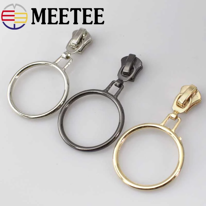 10 шт. Meetee 5 # металлический слайдер на молнии уплотнительное кольцо съемник