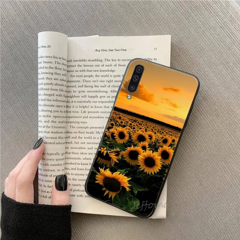 

Beautiful yellow sunflower Phone Case For Samsung galaxy S 7 8 9 10 20 edge A 6 10 20 30 50 51 70 note 10 plus