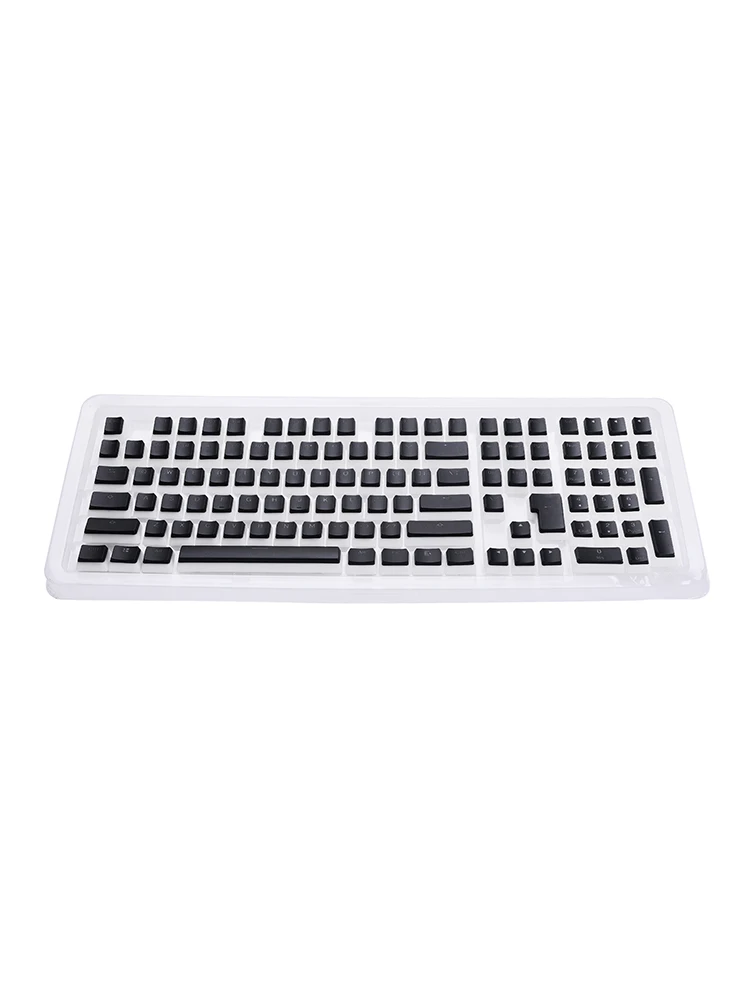 

Keycaps Double Shot Backlit PBT Pudding Keycap Set with Puller compatible with Cherry MX Mechanical Keyboard, Black&White