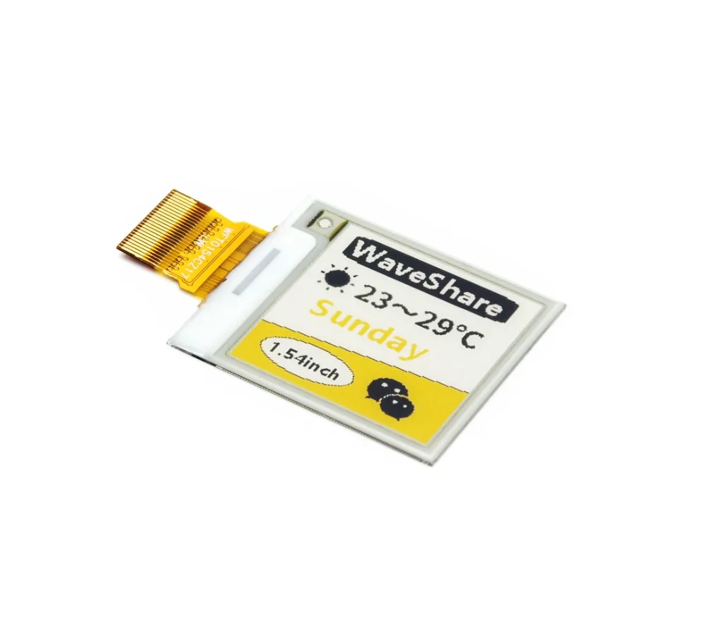 Дисплей RealQvol 152x152, 1,54 дюйма, E-Ink raw display, желтый/черный/белый, трехцветный, интерфейс SPI, без печатной платы Дисплей RealQvol 152x152, 1,54 дюйма, E-Ink raw display, желтый/черный/белый, трехцветный, интерфейс SPI, без печатной платы