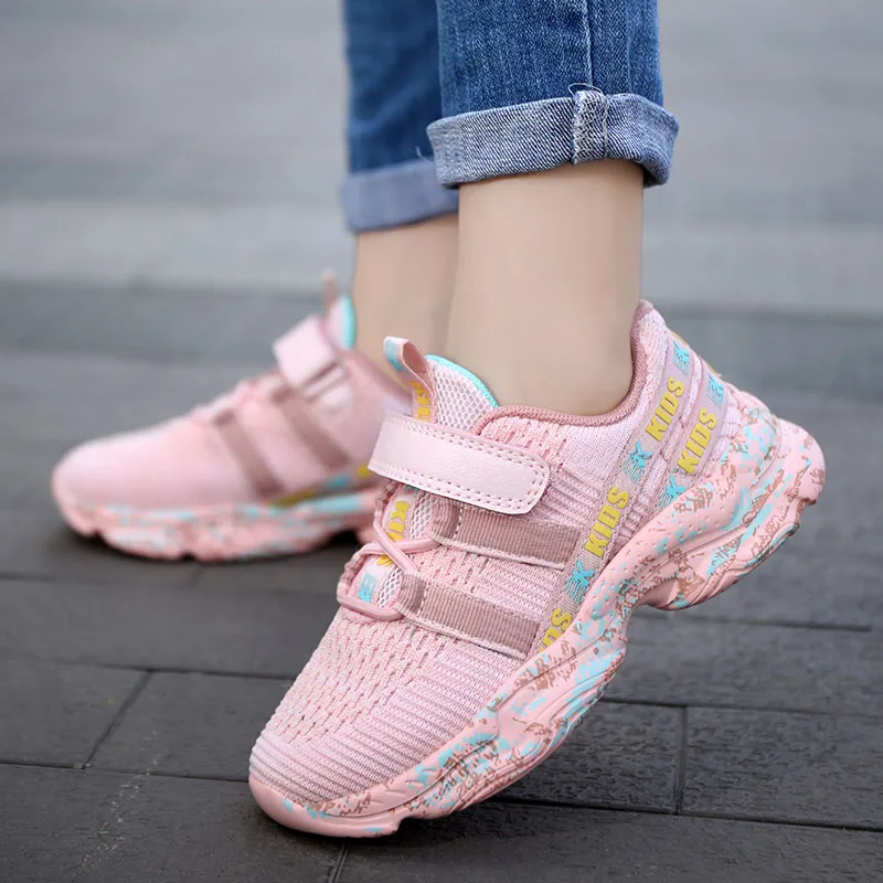 

New Arrival Boys Kids Shoes Mesh Breathable Children Walking Sneakers Soft Sole Young Girls Sneakers Brand Running Shoe Girls