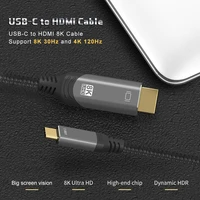 new 8k30hz 4k120hz usb c to hdmi compatible 2 1 cable type c thunderbolt 3 thunderbolt 4 compatible hdr 444 for macbook pro